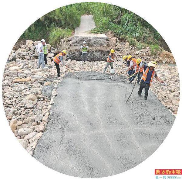 山洪沖斷小橋 無人機搶運荔枝:沖剪機
